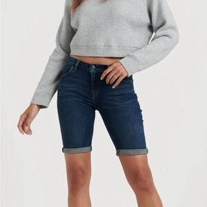 Lucky Brand The Bermuda Dark Blue Jean Shorts - 90s Y2K